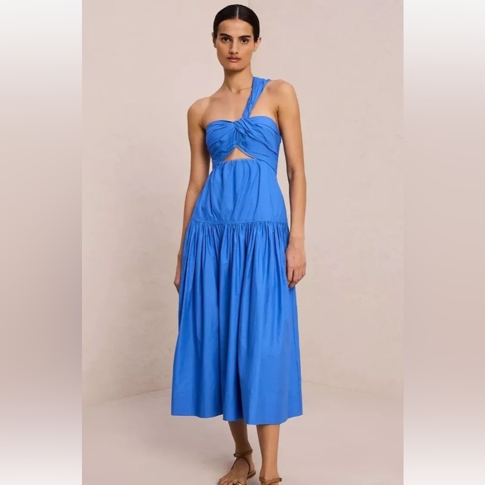 NWT A.L.C. Aubrey Blue One-Shoulder Dress